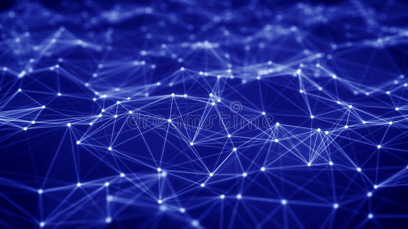 Artificial Intelligence concept showing neural network with plexus royalty free illustration