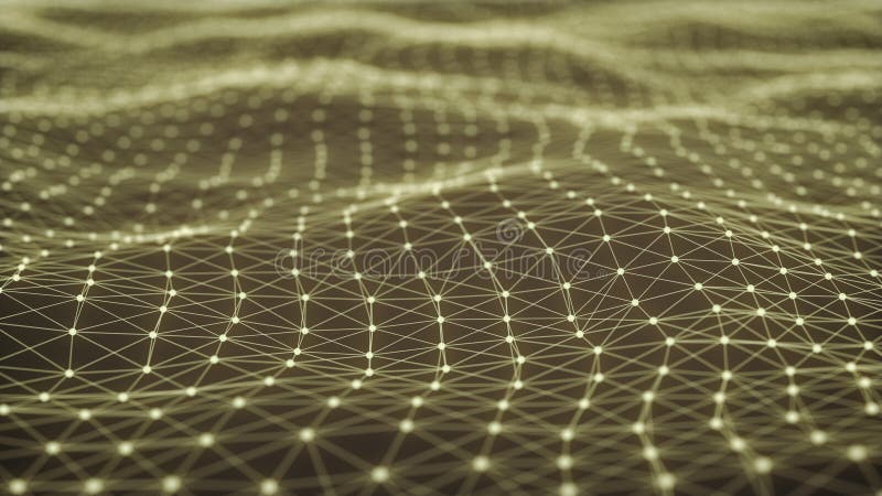 Artificial Intelligence concept showing neural network with plexus stock illustration