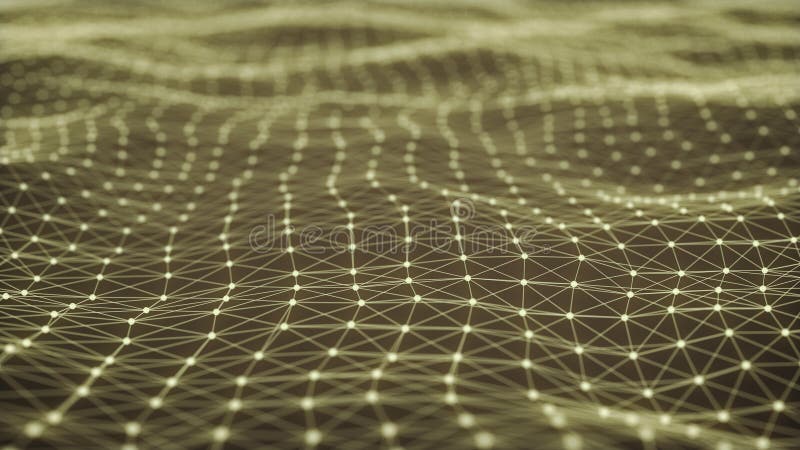 Artificial Intelligence concept showing neural network with plexus vector illustration