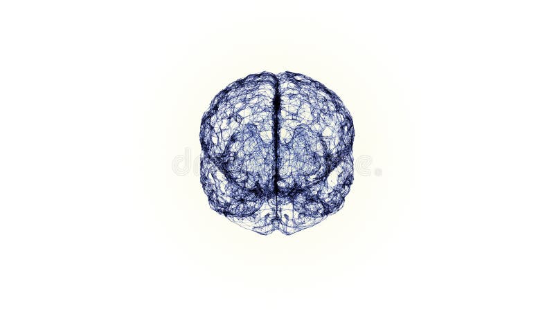 Artificial Intelligence Cyber Brain Plexus royalty free illustration