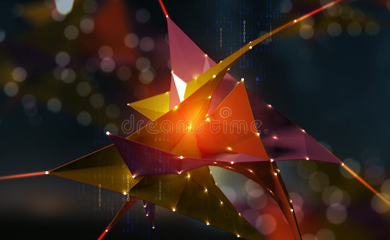 Artificial Intelligence. Digital neural networks. Global, information cyberspace of the future royalty free illustration
