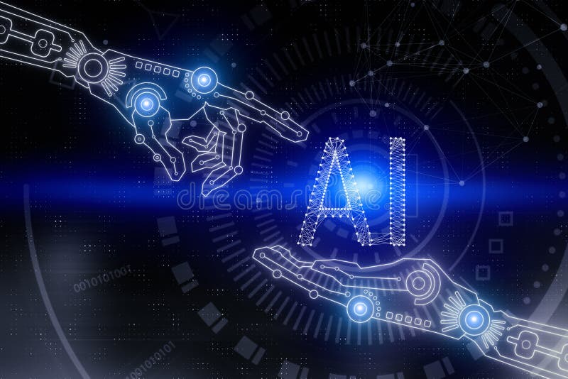 Artificial intelligence and future concept stock photography