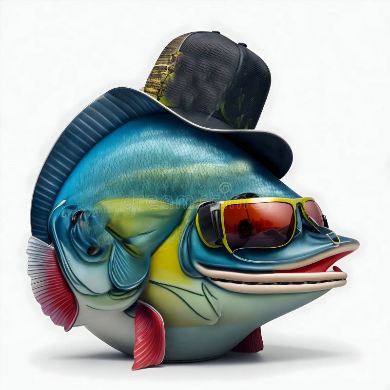 Royalty Free Clipart Image of a Fish in Glasses #443513