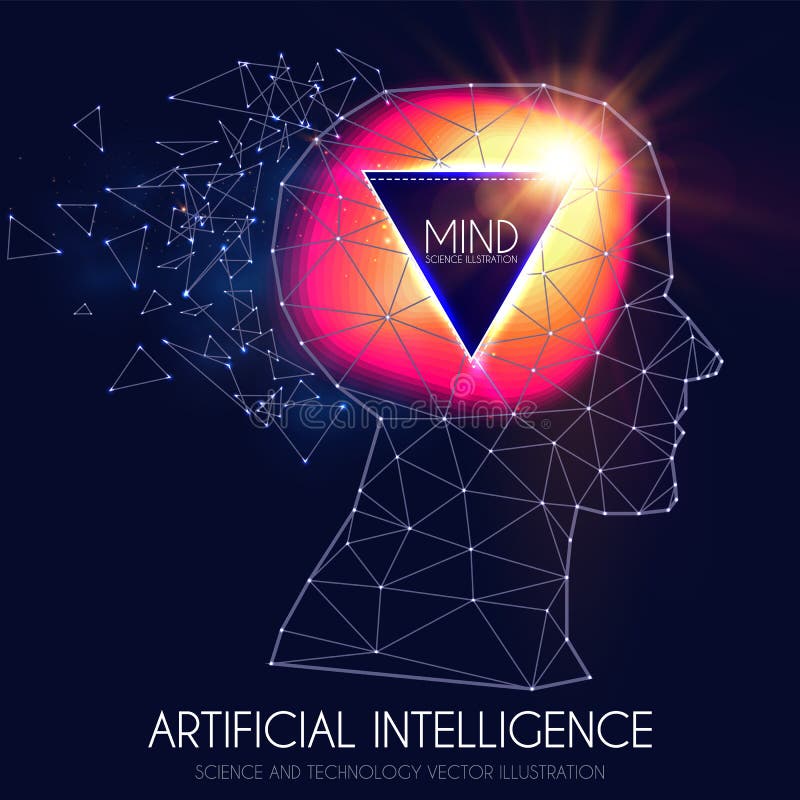 Artificial Intelligence. Human Consciousness. Mind Process. Human vs Robot