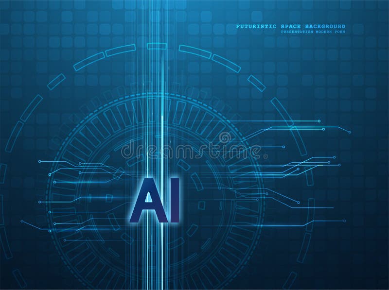 Artificial intelligence illustration stock illustration