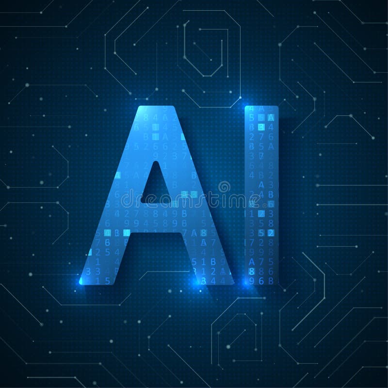 Artificial intelligence illustration stock illustration