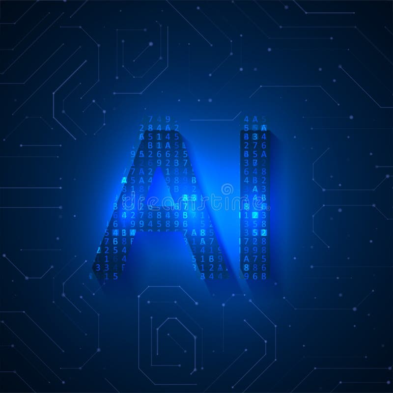 Artificial intelligence illustration stock illustration