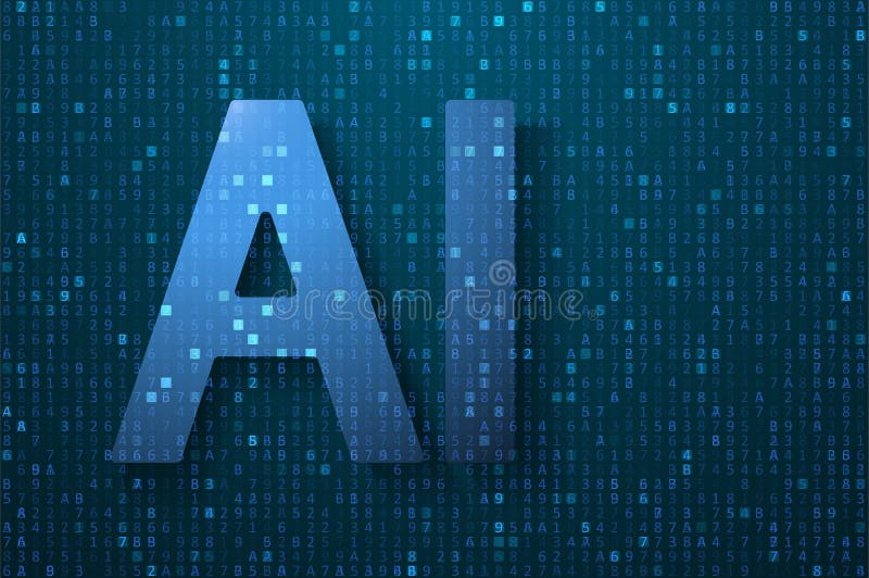 Artificial intelligence illustration royalty free illustration