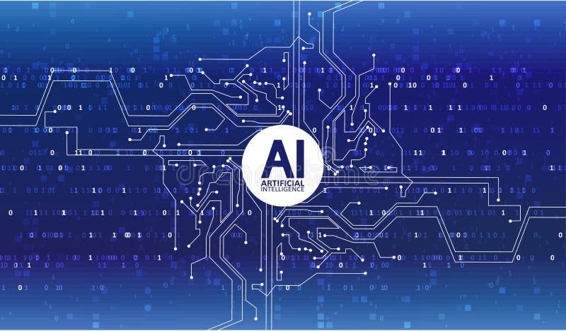 Artificial Intelligence illustration royalty free illustration