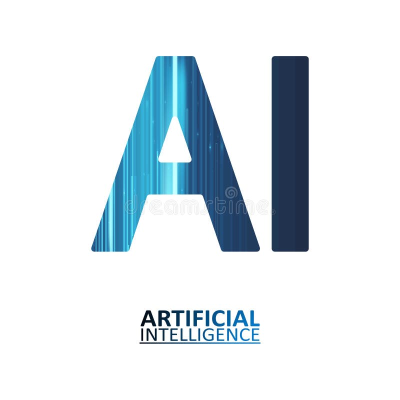 Artificial intelligence illustration royalty free illustration
