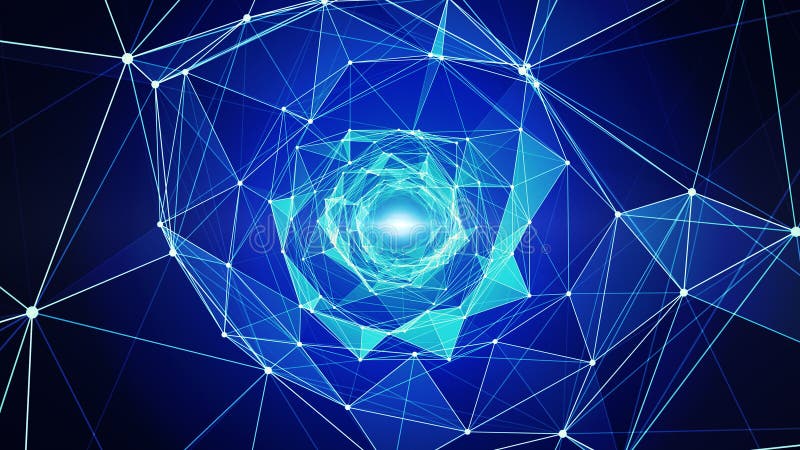 Artificial intelligence network connection structure royalty free illustration