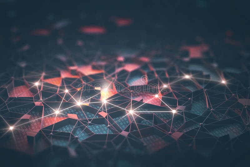 Artificial Intelligence / Neural Network royalty free illustration
