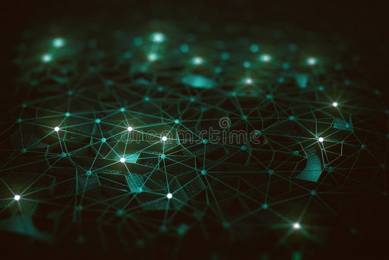 Artificial Intelligence / Neural Network royalty free illustration