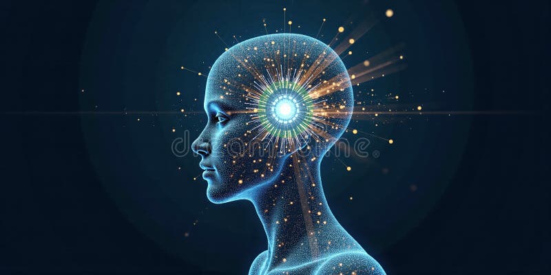 Artificial Intelligence: Neuromorphic Mind royalty free illustration