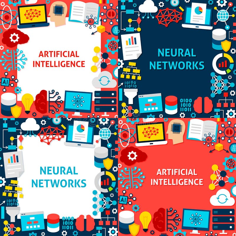 Artificial Intelligence Paper Template Poster Stock Vector