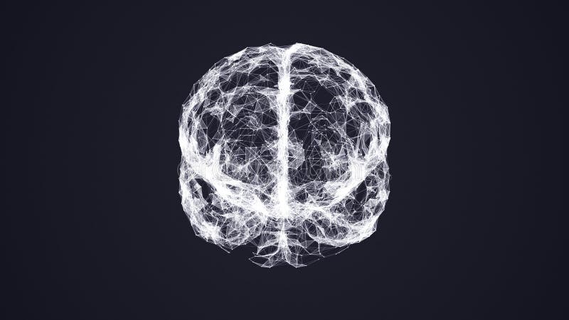Artificial intelligence plexus brain technology concept royalty free illustration