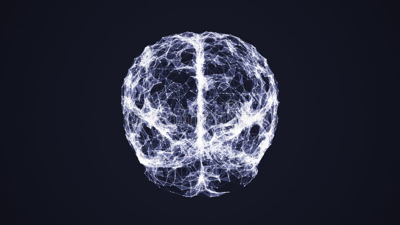 Artificial intelligence plexus brain technology concept vector illustration