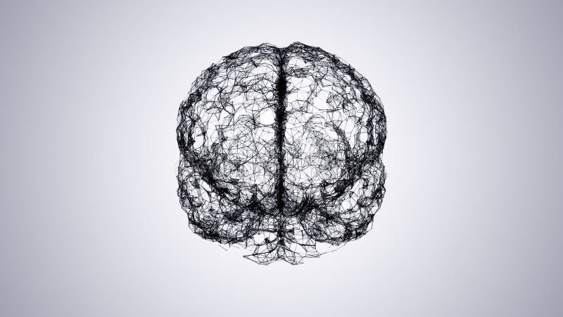 Artificial intelligence plexus brain technology concept royalty free illustration
