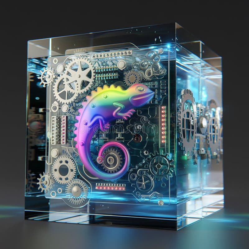 Artificial Intelligence And Robotic Quantum Computing Processor Concept