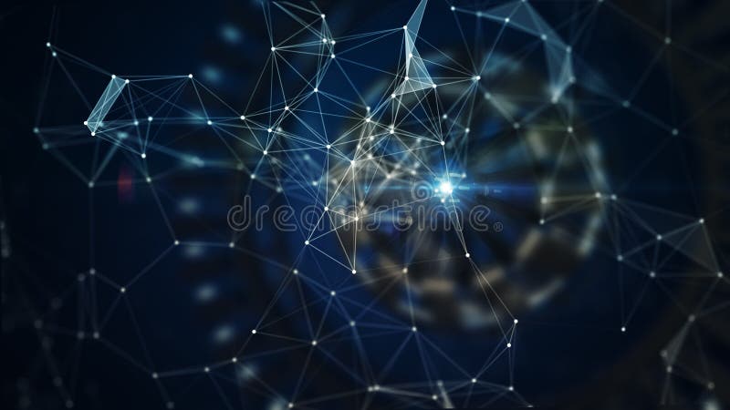 Artificial Intelligence technology background 3D illustration vector illustration