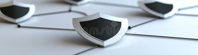 Artificial intelligence technology, illustrated by a neural network. Cybersecurity for big data. Data streams and secure. Shield artificial intelligence stock images, royalty-free photos and pictures