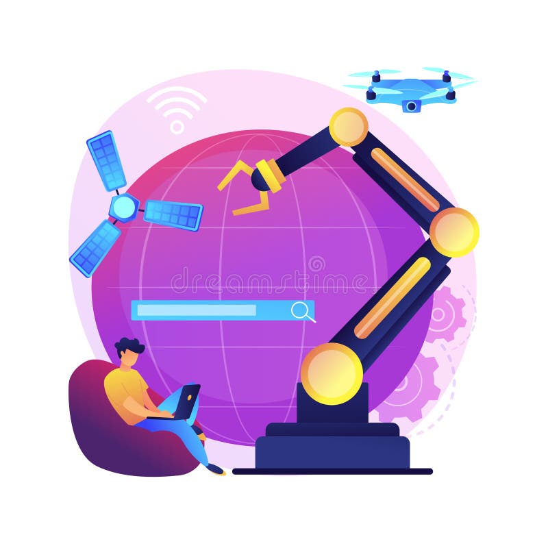 Artificial intelligence vector concept metaphor royalty free illustration
