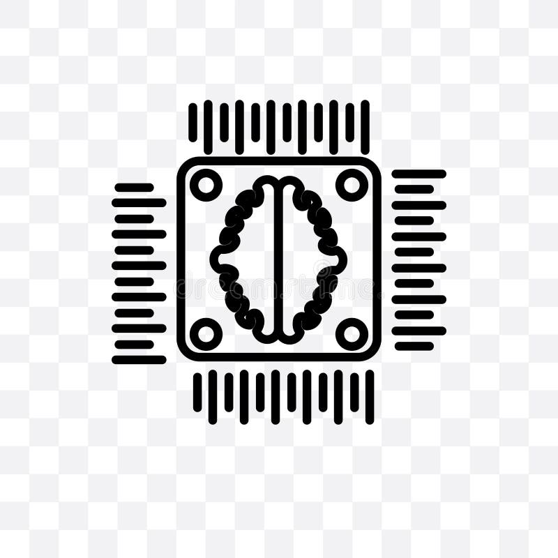 Artificial intelligence vector linear icon isolated on transparent background, Artificial intelligence transparency concept can be vector illustration Artificial intelligence vector linear icon isolated on transparent background, Artificial intelligence transparency concept can be vector illustration