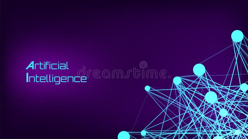 Abstract AI neural network futuristic concept