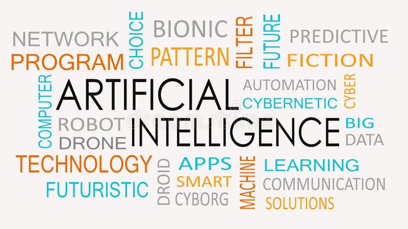 Artificial Intelligence Word Cloud Illustration. Stock Vector ...