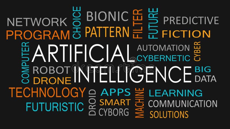 Artificial Intelligence Word Cloud Concept Stock Illustration ...