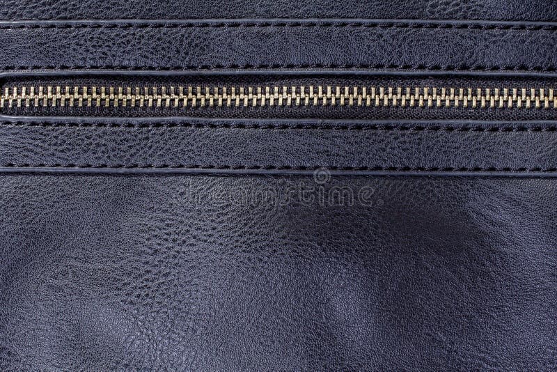 Artificial leather with zipper stock images Artificial leather with zipper stock images