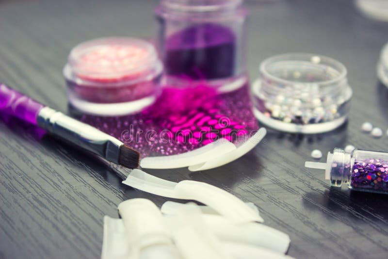 Artificial Nails Accessories Stock Photo Image of acrylic, color