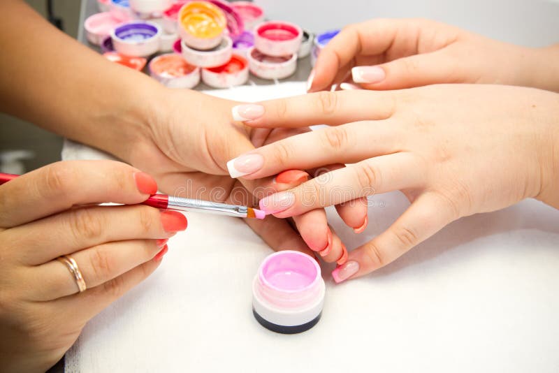 Artificial Nails In A Beauty Salon Stock Photo Image of
