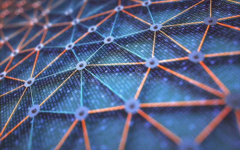 Artificial Neural Network Axon Connection stock image