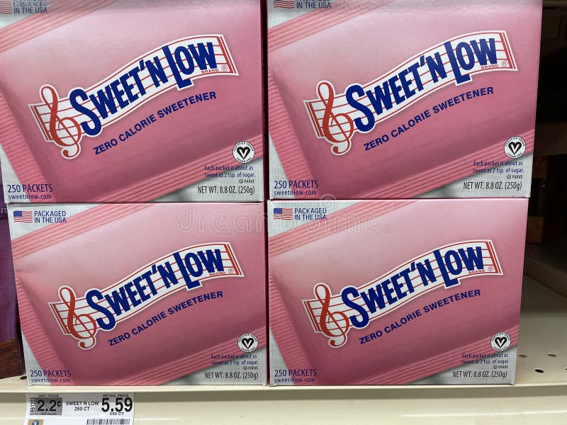 Artificial Sweeteners on Retail Store Shelf Sweet N Low and Shelf Price ...