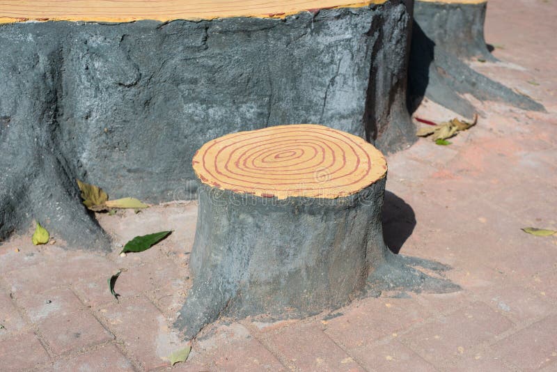 Artificial Tree Stump Chair Stock Image Image of wooden, plant 48729209