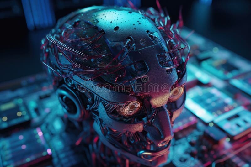 Artificiell intelligens. begrepp för framtida tekniktrender. nätverksstrukturbakgrund. maskininlärning. data vektor illustrationer