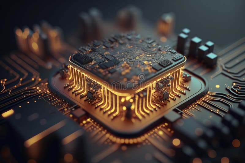 Artificiell intelligens. begrepp för framtida tekniktrender. nätverksstrukturbakgrund. maskininlärning. data royaltyfri illustrationer