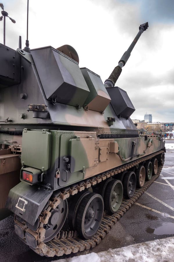 Obusier automoteur Krab de 155 mm images libres de droits