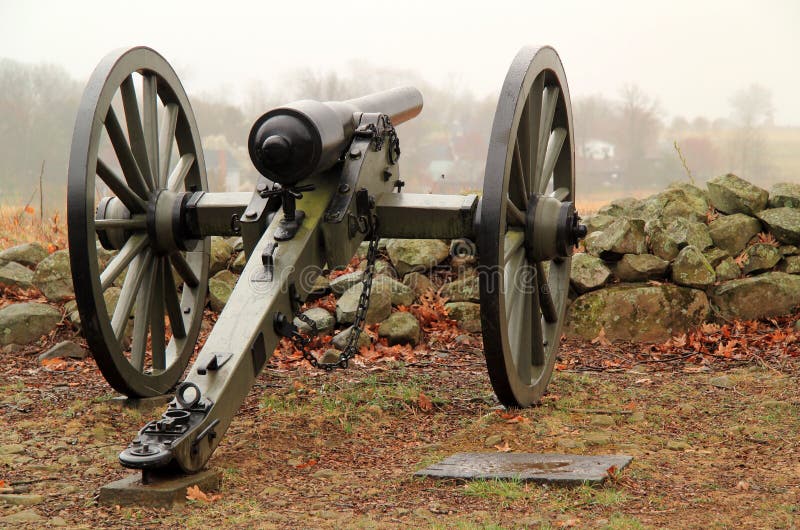 Artillery on Seminary Ridge in Gettysburg National Military Park marks positions held by Confederates during the Battle of Gettysburg April 15, 2018 in Gettysburg, PA. Artillery on Seminary Ridge in Gettysburg National Military Park marks positions held by Confederates during the Battle of Gettysburg April 15, 2018 in Gettysburg, PA