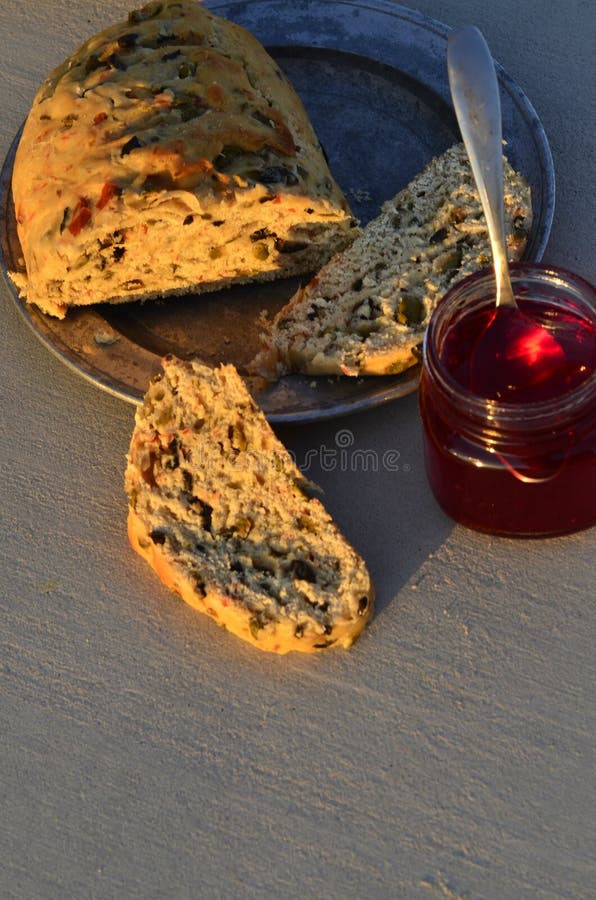 Artisan Made Bread Loaf and Jelly Stock Image Image of fruit, bread 101415525