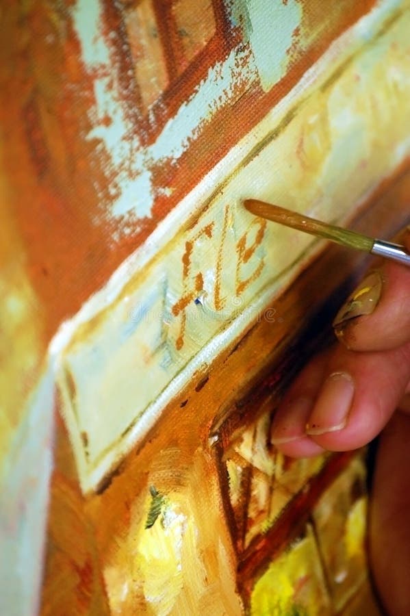 Artist Hand Painting royalty free stock image