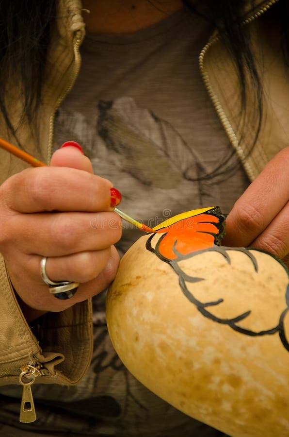 Artist painting a souvenir stock photography Artist painting a souvenir stock photography