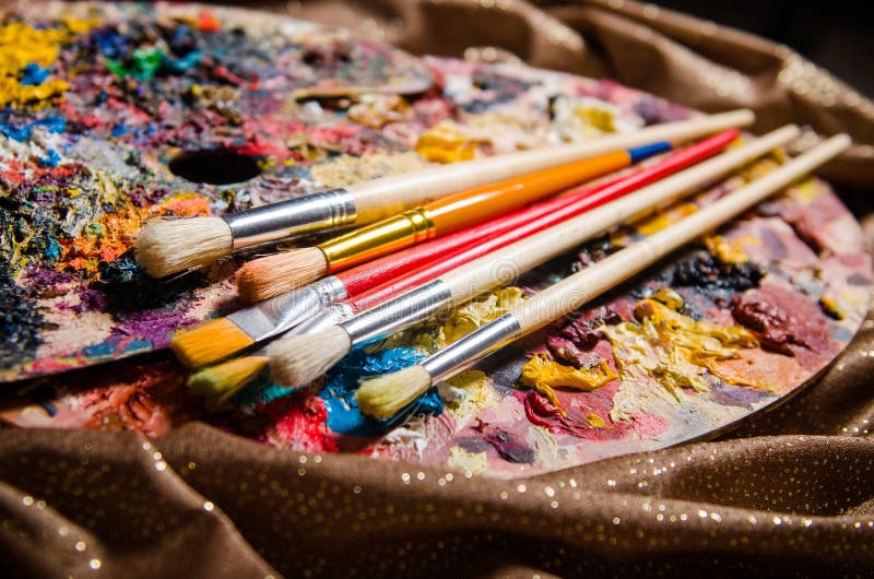 The Artist Palette in Art Concept Stock Photo Image of brush, design