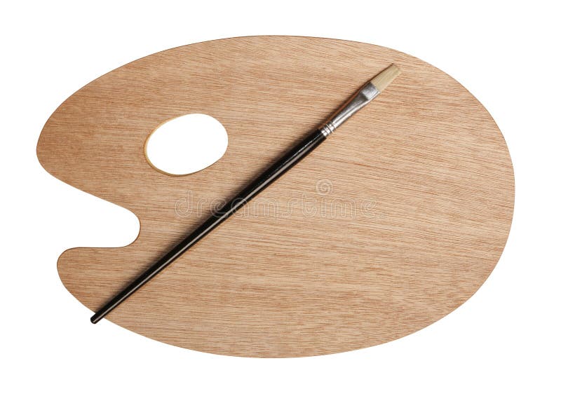 Artist palette and brush stock image. Image of paintbrush 2283337