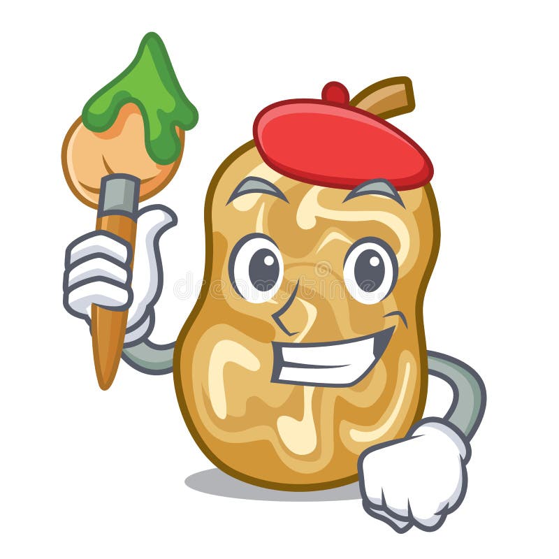 Artist Raisins in a the Cartoon Bowl Stock Vector Illustration of