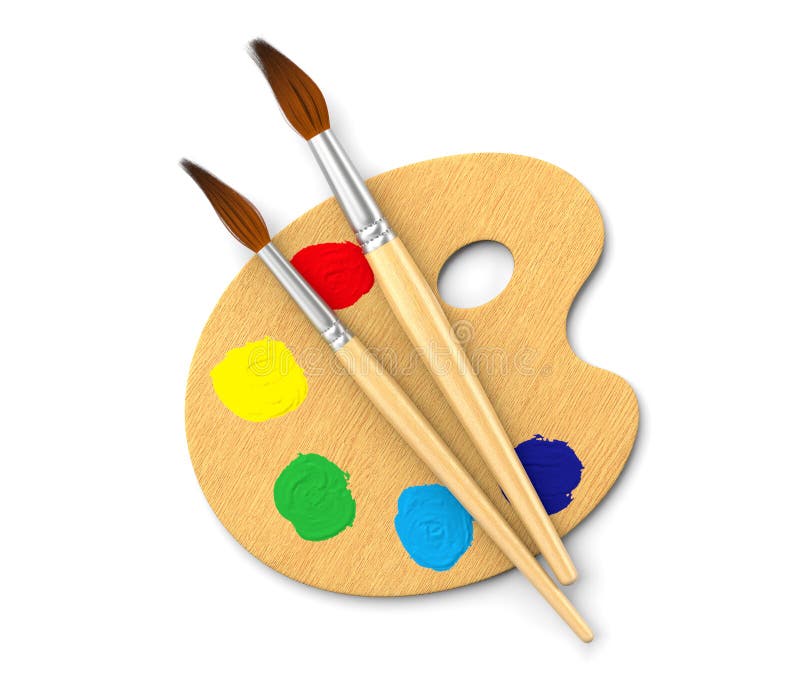 Painters Palette . The Artist's Palette Stock Photo, Picture and