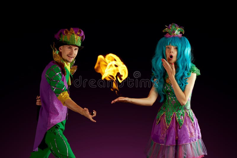 Artist team make amusement soap bubble stock photography Artist team make amusement soap bubble stock photography