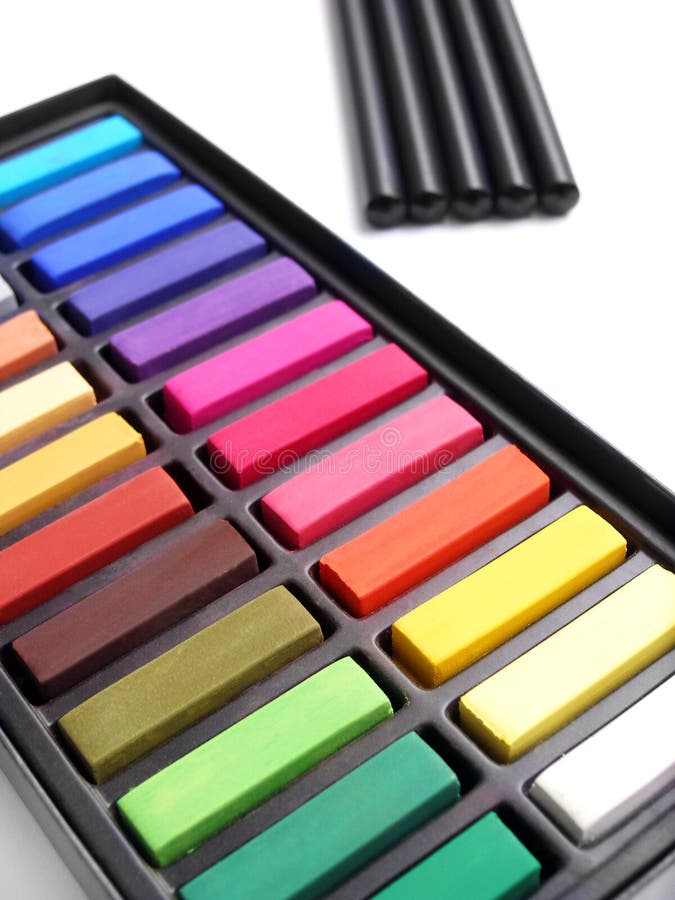 Artist Pastels Charcoal Pencil Stock Image Image of education, green