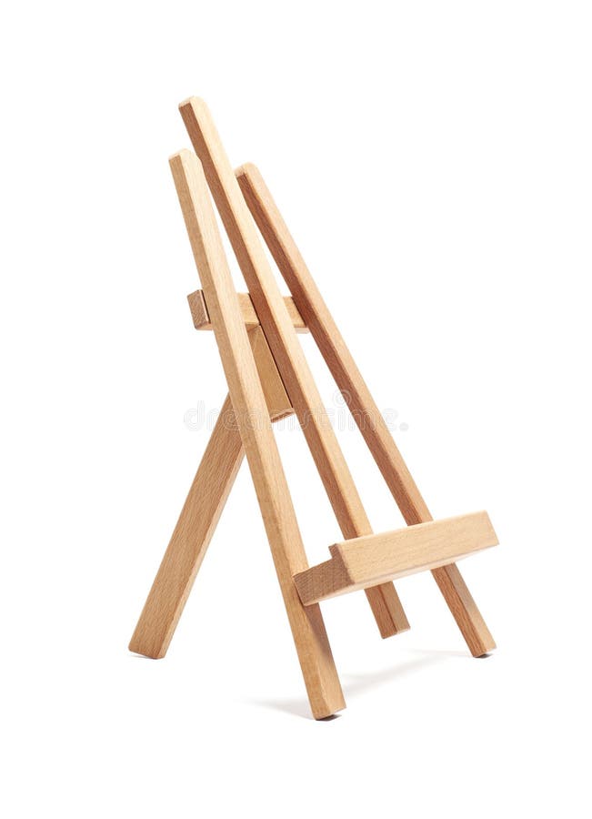 Artist Wooden Easel Isolated on White Stock Photo Image of white
